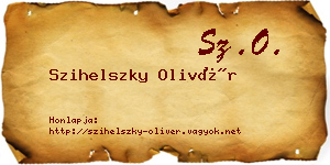 Szihelszky Olivér névjegykártya